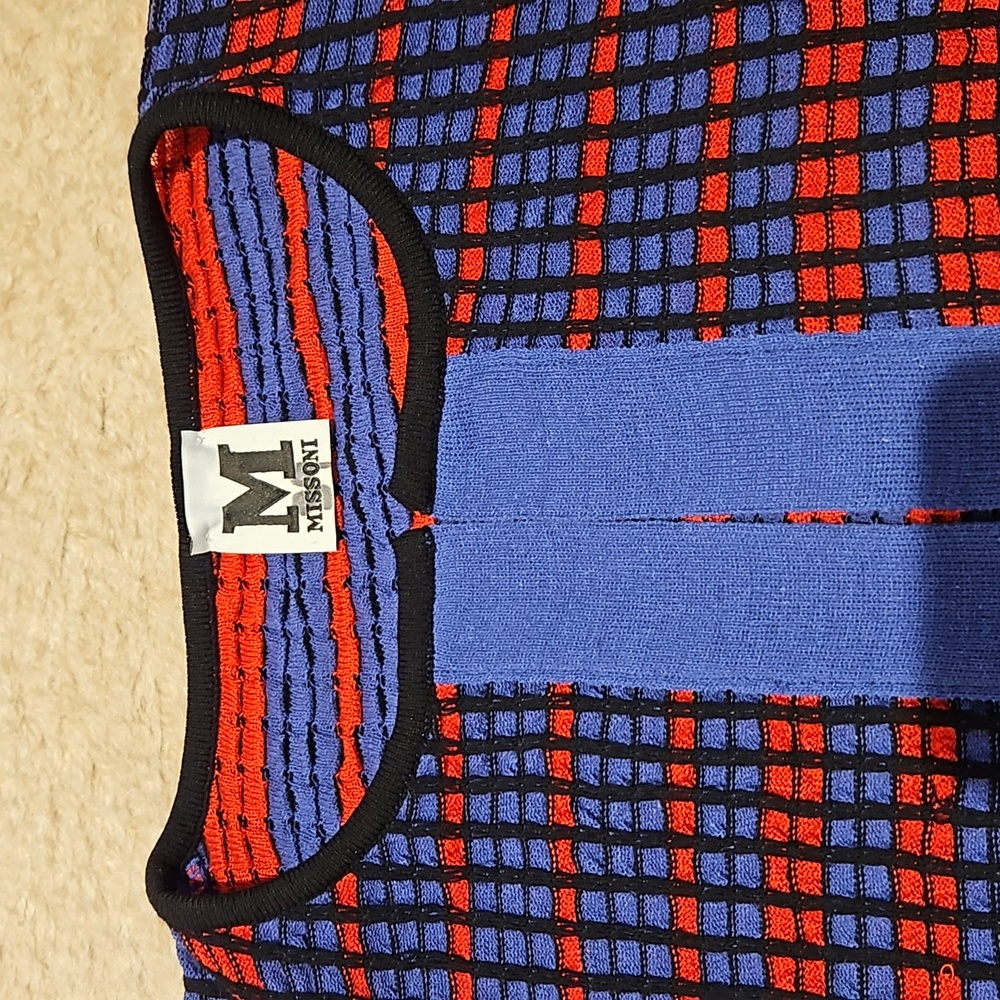 MISSONI SWEATER/CARDIGAN/JACKET BLUE/RED SIZE 44 - Picture 5 of 16